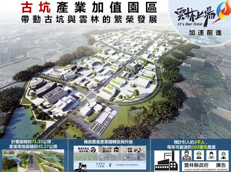 內政部核發「雲林古坑溝子埧產業園區」開發許可，助推農業轉型與升級