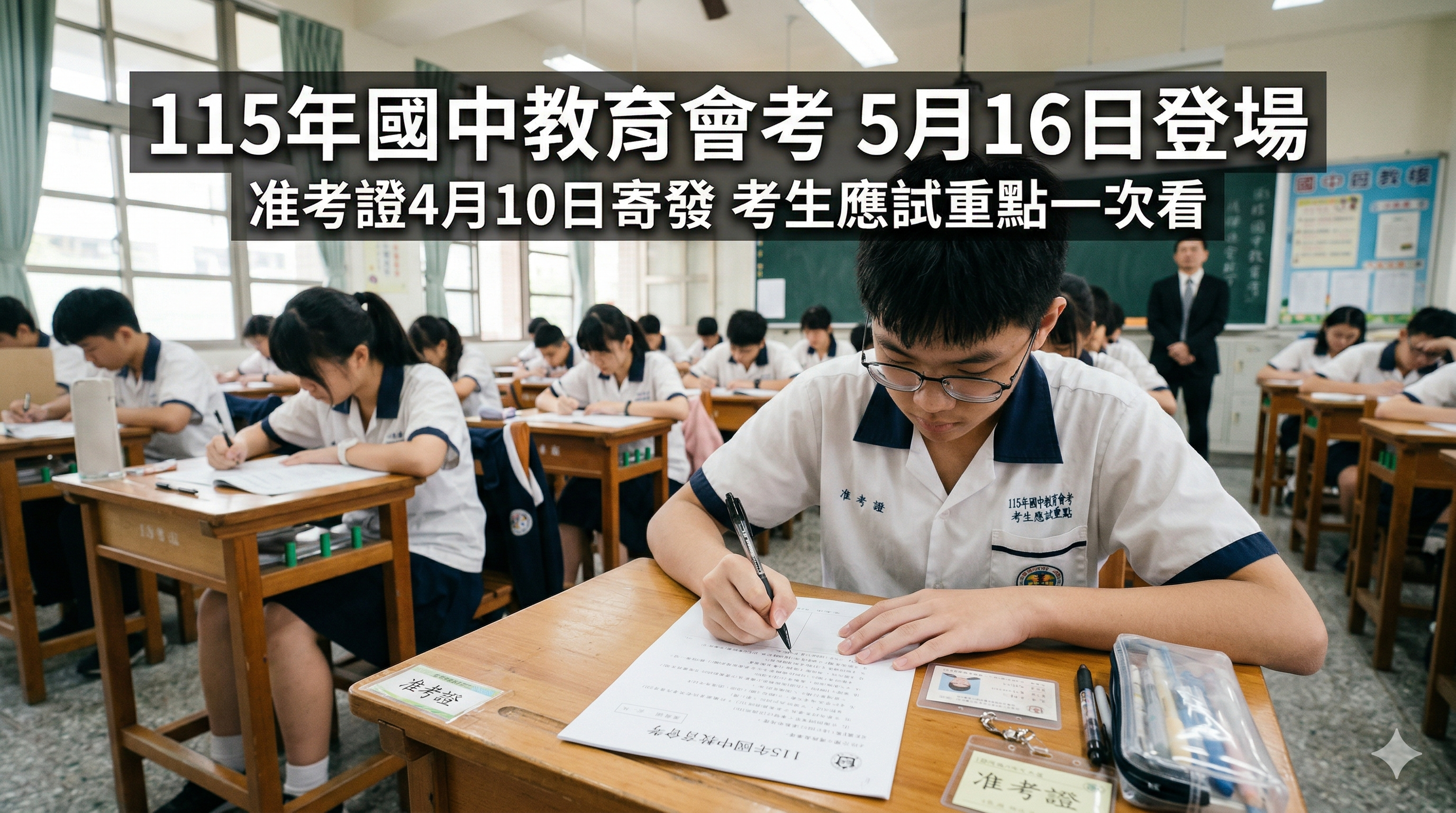 國中會考115年5月開考　准考證4月10日寄發與注意事項完整攻略