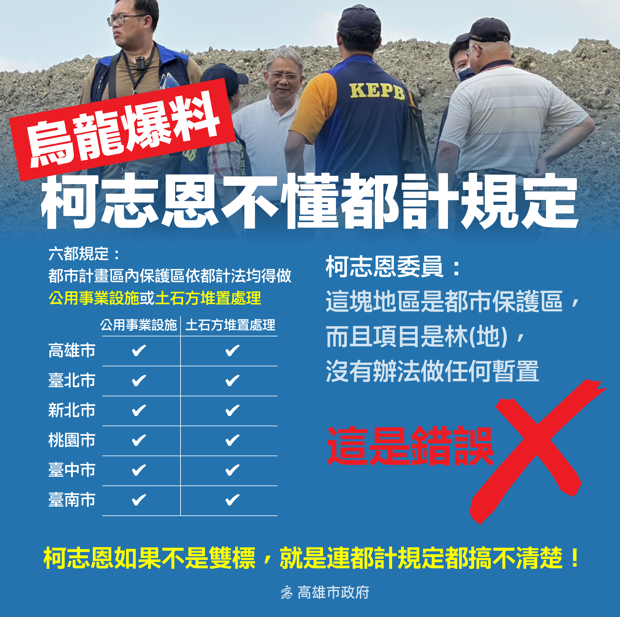 大坪頂暫置場合法設置 高雄市府揭法源依據 籲柯志恩委員勿再以選舉抹黑市政團隊