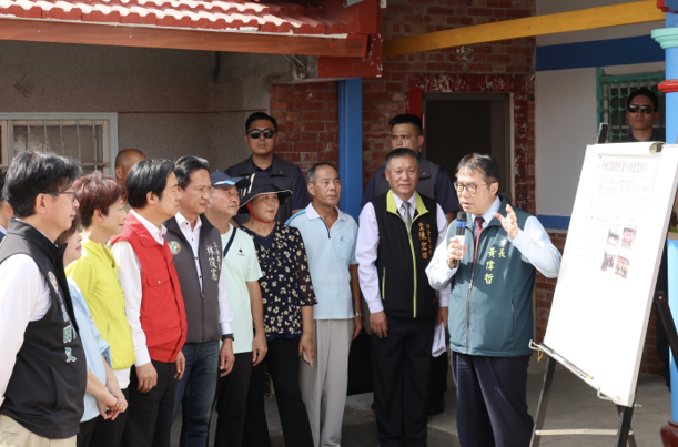 陪同賴清德總統視察臺南新營區災後復建情形　臺南市長黃偉哲率市府團隊感謝地方共同努力