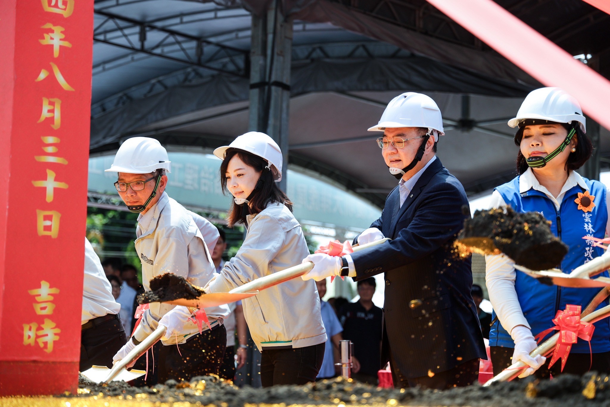 雲林重大建設！安慶圳大排虎尾糖廠段治理開工　行政院長卓榮泰強調文化資產保存價值