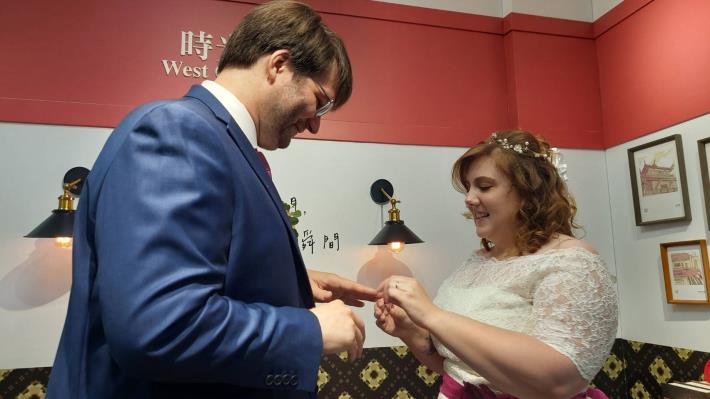浪漫古都吸引國際新人結婚！德國新人跨海浪漫登記結婚，從德國到臺南圓夢