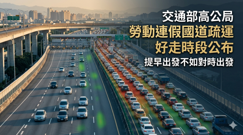高公局最新疏運策略曝光　交通部示警勞動連假提早出發不如對時出發