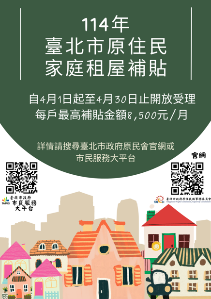 原住民族族人安居無憂！臺北市租屋補貼福利多，申請資格大放寬