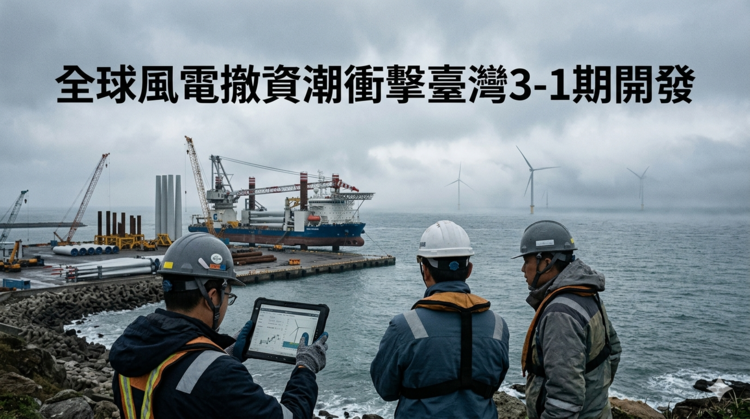 外資撤退訊號浮現 全球風電撤資潮延燒臺灣離岸市場 EDF與法國電力再生能源公司退出蔚藍海彰化計畫衝擊3-1期開發進度引發關注
