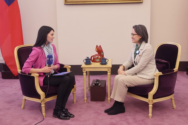 蕭美琴副總統在立陶宛國家廣播電視台專訪中談民主價值與全球合作