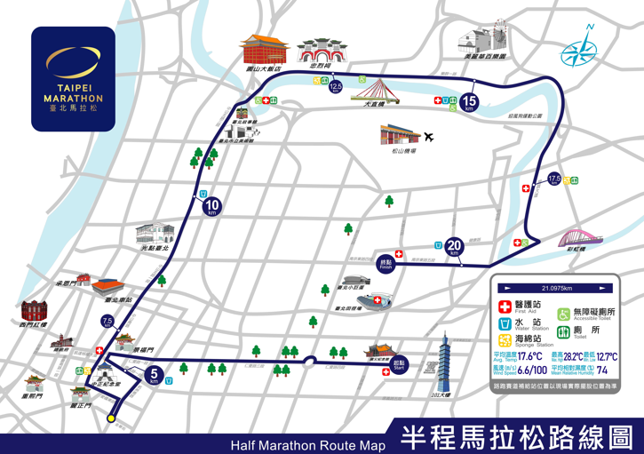 週日注意封路！「2025臺北馬拉松」21日登場　多項交通管制措施實施　用路人提前改道、搭乘大眾運輸避交管