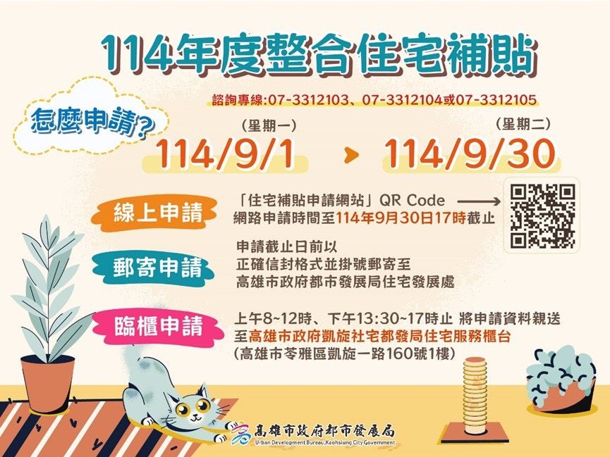 買房修屋不用怕利息壓力！高雄114年住宅貸款補貼方案啟動　弱勢戶可享史上最低利率