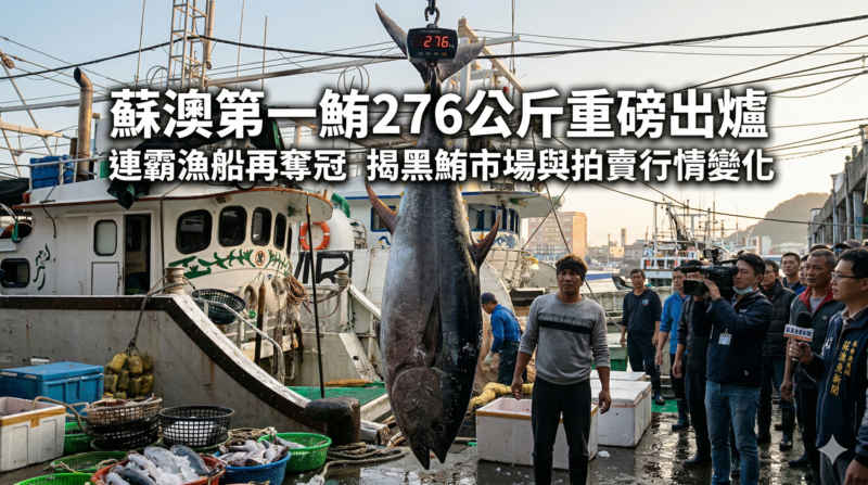 黑鮪魚王誕生！蘇澳第一鮪276公斤　全昌隆168號再稱霸