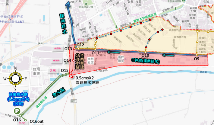 臺南新營告別淹水危機！建業O幹線下水道工程開工啟動分洪導流新時代