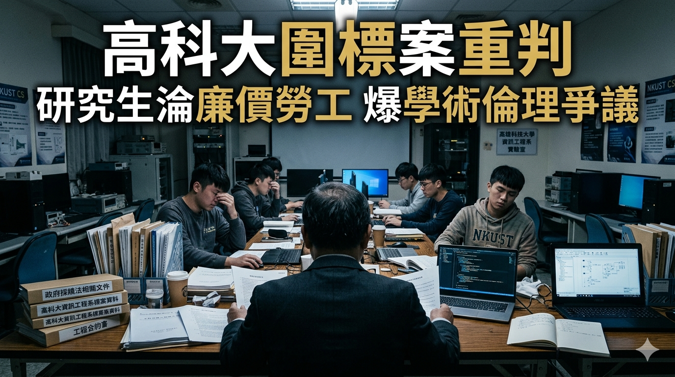 高科大教授涉校園採購黑幕　總務長護航弟撈千萬、奴役研究生當廉價勞工遭重判