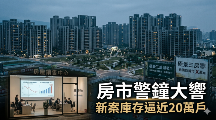 史上最大賣壓！全臺新案待售庫存逼近20萬戶　房市警鐘大響　投資客全面退場