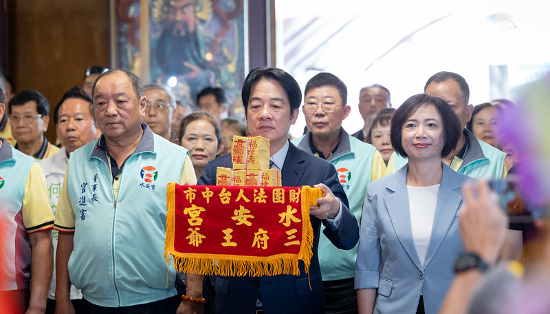 賴清德總統赴台中市水安宮參拜　強調國防經濟成長與人民福祉