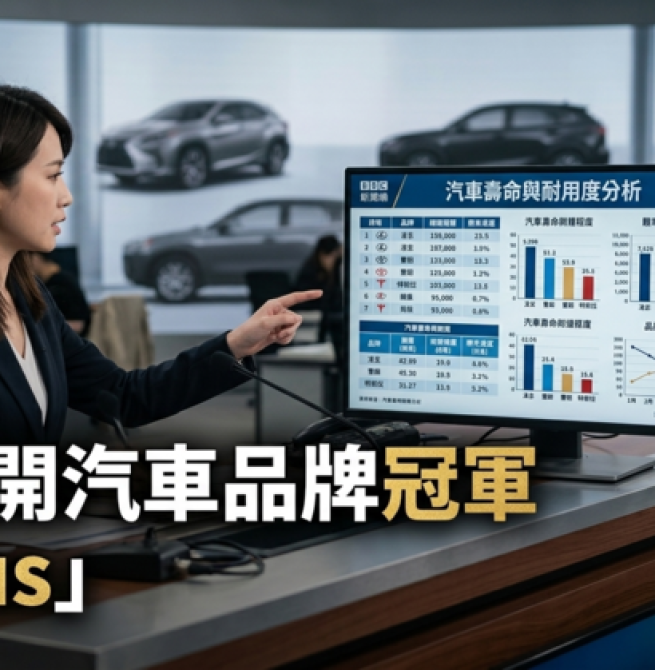 Lexus與Toyota主導2025汽車耐用度調查　特斯拉與歐美品牌落後　汽車品牌長期妥善率排名揭曉