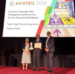 臺北捷運奪2026 UITP Awards卓越成就獎　國父紀念館站AI人流管理躍上國際舞臺寫下歷史性突破