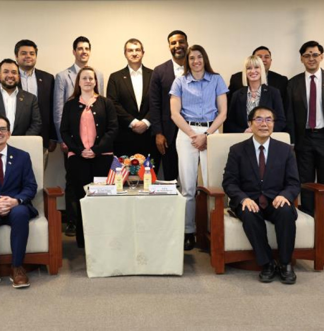 美國各州政界青年領袖訪問臺南市府　黃偉哲市長分享地方治理與科技轉型經驗