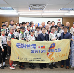 臺南市長黃偉哲準備臺南美食迎接日本自行車感恩環台團隊　攜手共祈臺日患難與共友誼長存